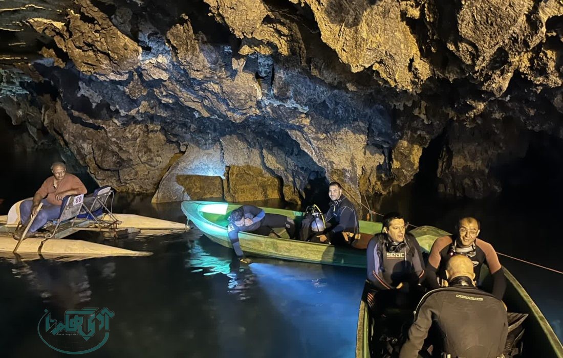 عملیات تخصصی پاکسازی فضای زیر آب غار علیصدر انجام شد