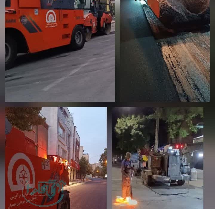 تولید بیش از ۵ هزار تن آسفالت در تیرماه توسط سازمان عمران شهرداری همدان