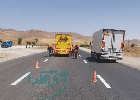 اجرای حدود ۳ هزار کیلومتر خط‌کشی در محورهای همدان