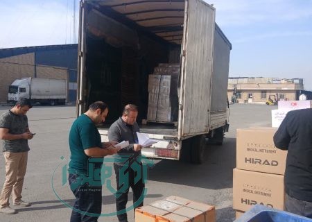 ۳ کامیون تجهیزات پزشکی پیشرفته وارد استان همدان شد